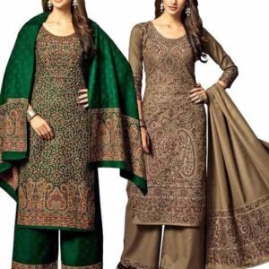 SAFAA Women Textured Unstitched Dress Material