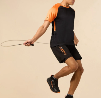 Man power up black dress